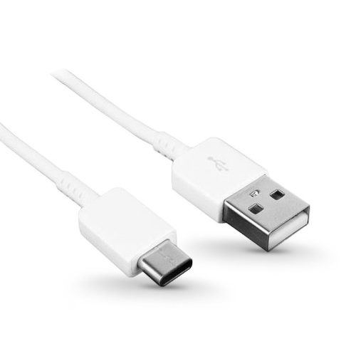 Nabíjací a dátový kábel USB, USB Type-C, 150 cm, Samsung, biely, továrenský