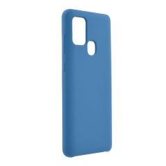   Samsung Galaxy A21s SM-A217F, Plastový zadný kryt, pogumovaný, plyšový interiér, modrý