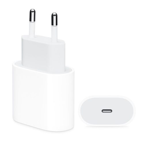 Sieťový nabíjací adaptér, 20 W, zásuvka USB typu C, rýchle nabíjanie, nástupca MU7V2ZM/A, Apple, výrobné, biely