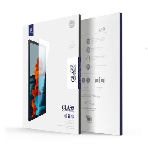Samsung Galaxy Tab S7 11.0 / Tab S8 11.0 / Tab S9 11.0, ochranná fólia displeja, fólia odolná proti nárazu (aj na zakrivenú časť!), tvrdené sklo, 3D Full Cover, Dux Ducis, číra