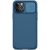 Apple iPhone 12 / 12 Pro, Plastová zadná strana + silikónový rám, stredne odolný proti nárazu, ochrana fotoaparátu, pruhovaný vzor, Nillkin CamShield Pro, modrá