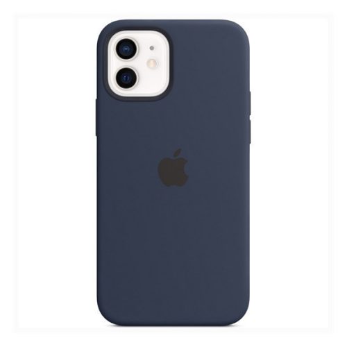 Apple iPhone 12 / 12 Pro, silikónové puzdro, kompatibilné s Magsafe, námornícka modrá, továrenské