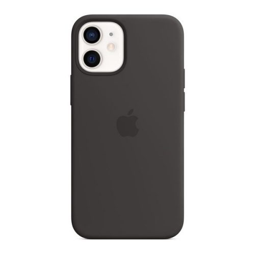 Apple iPhone 12 Mini, silikónové puzdro, kompatibilné s Magsafe, čierne, továrenské
