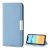 Apple iPhone 12 Mini, Puzdro s bočným otváraním, kožený efekt, stojan, elegantné kovové zapínanie, magnetické, svetlo modrá