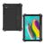 Samsung Galaxy Tab A7 10.4 (2020) SM-T500 / T505, Plastový zadný kryt, silikónový interiér, skladací zadný chránič a popruh na zápästie, vzor voštiny, Defender, čierna farba