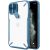 Apple iPhone 12 Mini, plastový chrbát + silikónový rám, stredne odolný proti nárazu, so stojanom, ochrana fotoaparátu, Nillkin Cyclops, priesvitný/modrý