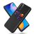 Huawei P Smart (2021), Plastový zadný kryt, stredne odolný proti nárazu, textilný poťah, zadný kryt s koženým vzhľadom a držiakom na kartu, čierny