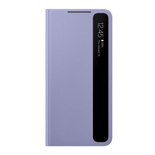 Samsung Galaxy S21 Plus 5G SM-G996, Bočné otváracie puzdro s indikátorom hovoru, Clear View Cover, fialové, továrenské balenie