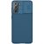 Samsung Galaxy S21 Plus 5G SM-G996, plastový chrbát + silikónový rám, stredne odolný proti nárazu, ochrana fotoaparátu, pruhovaný vzor, Nillkin CamShield Pro, modrá
