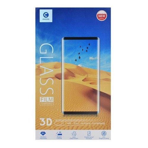 Samsung Galaxy S21 Ultra 5G SM-G998, ochranná fólia displeja, odolná voči nárazom (aj na zahnutú časť!), tvrdené sklo, 3D Full Cover, Mocolo, čierna