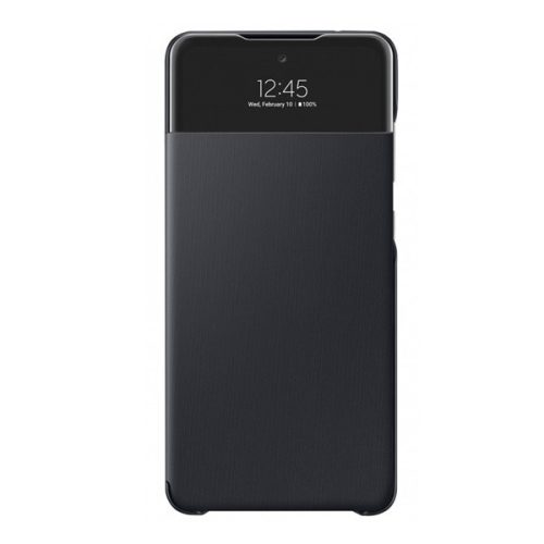 Samsung Galaxy A72 / A72 5G SM-A725F / A726B, Bočné otváracie puzdro s indikátorom hovoru, Smart View Cover, čierne, z výroby