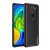 Xiaomi Redmi Note 9 / Redmi 10X 4G, Plastový zadný kryt + silikónový rám s kovovým efektom, stredne odolný voči nárazom, zadný kryt s koženým efektom, Dux Ducis Yolo, čierny