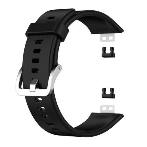 Huawei Watch Fit, silikónový remienok, nastaviteľný, čierny