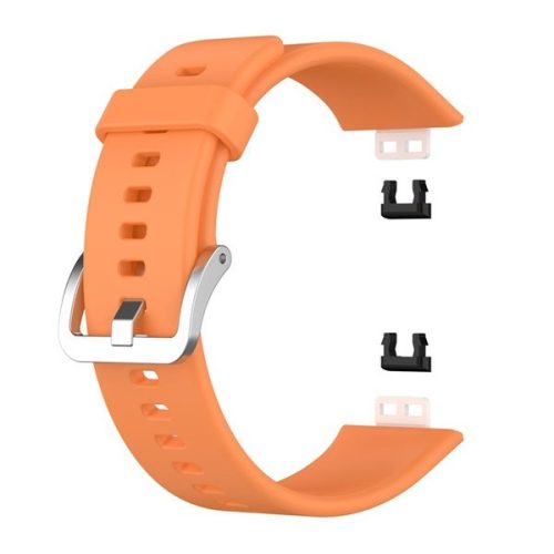 Huawei Watch Fit, silikónový remienok, nastaviteľný, oranžový
