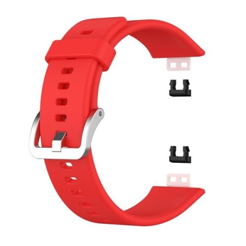 Huawei Watch Fit, silikónový remienok, nastaviteľný, červený