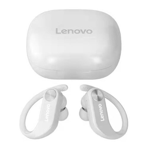 Bluetooth Stereo Headset, v5.0, TWS, nabíjací dok, vodotesný, potláčanie šumu, dotykové ovládanie, športové, Lenovo LP7, biely, továrenské