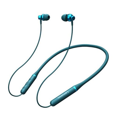 Bluetooth Stereo slúchadlá, v5.0, na šport, mikrofón, funkčné tlačidlo, ovládanie hlasitosti, potlačenie šumu, magnetické, vodotesné, Lenovo XE05, zelené, továrenské