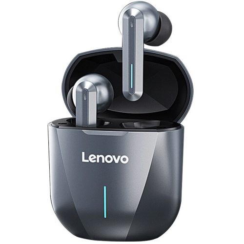 Bluetooth Stereo Headset, v5.0, TWS, nabíjací dok, vodotesný, potláčanie hluku, dotykové ovládanie, Lenovo XG01, sivá, továrenské