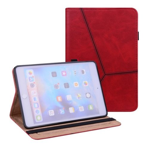 Apple iPad Mini (2021) (8,3), puzdro s priečinkom, stojan, kožený vzhľad, brúsený, červený