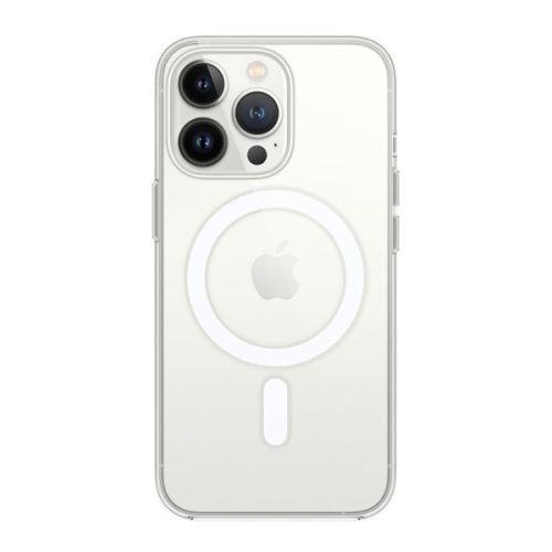 Apple iPhone 13 Pro, silikónové puzdro, kompatibilné s Magsafe, priehľadné, továrenské