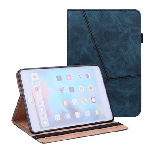 Apple iPad Mini (2021) (8.3), puzdro s priečinkom, stojan, kožený vzhľad, brúsený, tmavomodrý