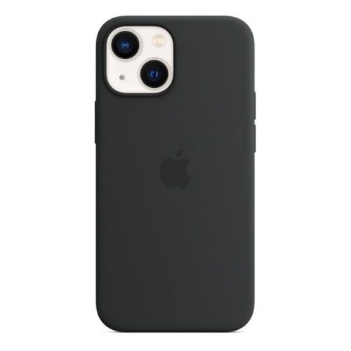 Apple iPhone 13 Mini, silikónové puzdro, kompatibilné s Magsafe, čierne, továrenské