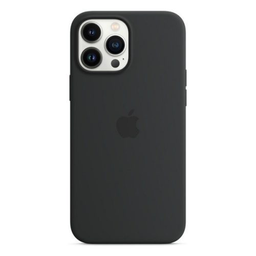 Apple iPhone 13 Pro Max, silikónové puzdro, kompatibilné s Magsafe, čierne, továrenské