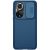 Huawei Honor 50 / Nova 9, plastový zadný kryt + silikónový rám, stredne odolný proti nárazu, ochrana fotoaparátu, pruhovaný vzor, Nillkin CamShield Pro, tmavomodrá farba