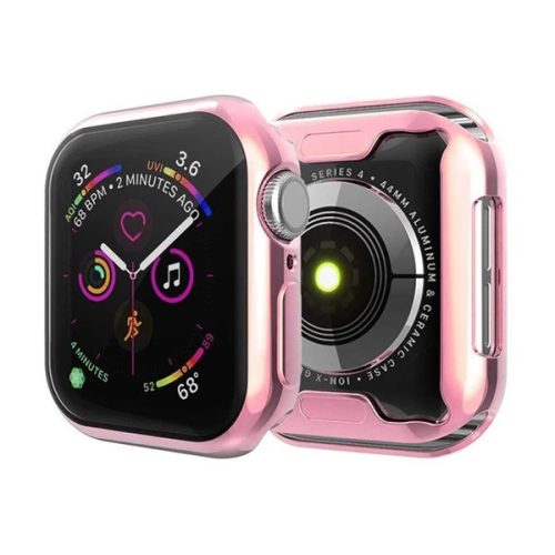 Apple Watch 7 (45 mm), Silikónové ochranné puzdro, stredne odolné proti nárazu, bez remienka, ružové