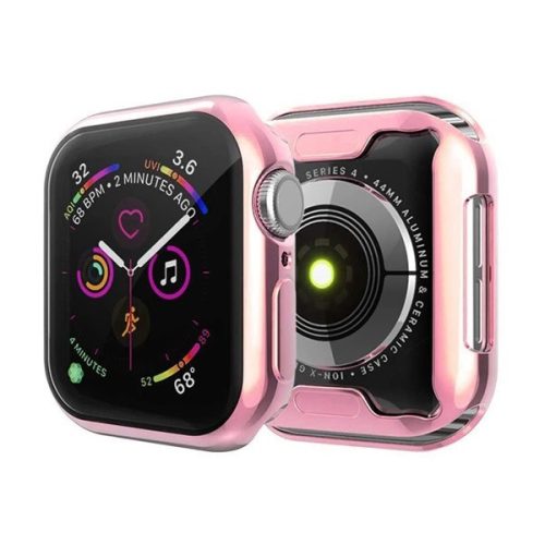 Apple Watch 7 (41 mm), Silikónové ochranné puzdro, stredne odolné proti nárazu, bez remienka, ružové