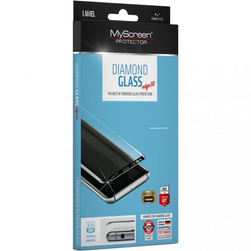 Xiaomi 12 / 12X / 12S, ochranná fólia displeja, nárazuvzdorná fólia (aj na zakrivenú časť!), MyScreen Protector, Diamond Glass, 3D Full Cover, čierna