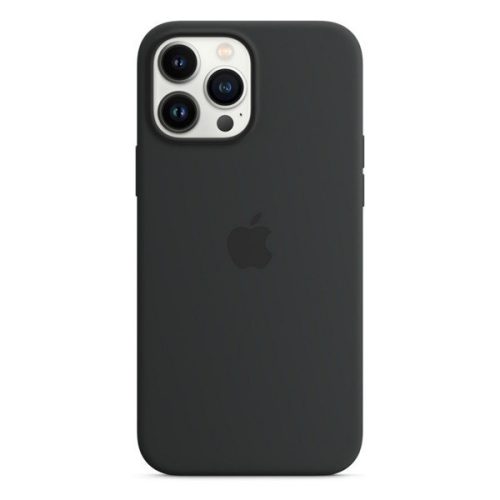 Apple iPhone 13 Pro, silikónové puzdro, kompatibilné s Magsafe, čierne, továrenské