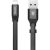 Nabíjací a dátový kábel USB, Lightning, 23 cm, 2000 mA, plochý, Baseus Nimble, CALMBJ-B01, čierny