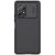 Samsung Galaxy A53 5G SM-A536U, plastová zadná strana + silikónový rám, stredne odolný proti nárazu, ochrana fotoaparátu, pruhovaný vzor, Nillkin CamShield Pro, čierna