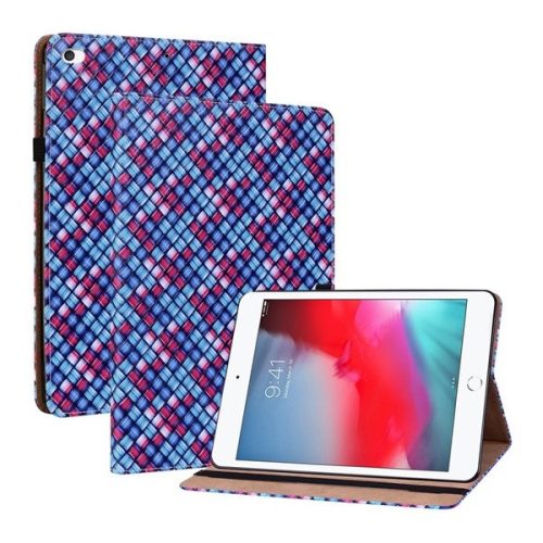 Apple iPad Mini 4 / iPad Mini (2019), puzdro s priečinkom, stojan, pletený vzor, vzorované/tmavomodré
