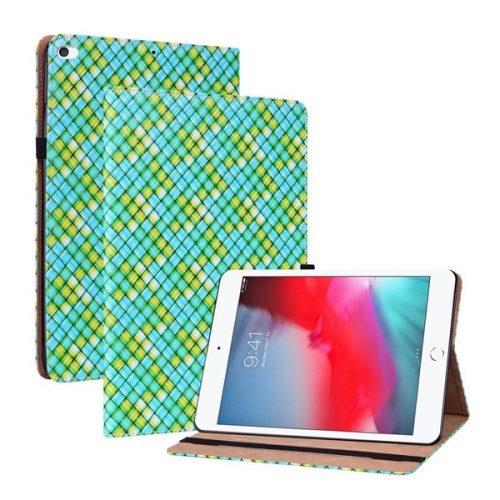 Apple iPad Mini 4 / iPad Mini (2019), puzdro s priečinkom, stojan, pletený vzor, vzorovaný/svetlozelený