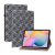 Samsung Galaxy Tab S6 Lite 10.4 / Tab S6 Lite 10.4 (2022) SM-P610 / P615 / P613 / P619, puzdro s priečinkom, stojan, pletený vzor, vzorovaná/čierna