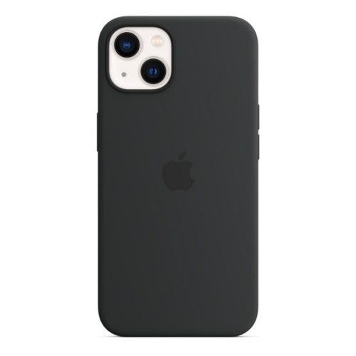 Apple iPhone 13, silikónové puzdro, kompatibilné s Magsafe, čierne, výrobné