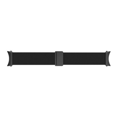 Samsung Galaxy Watch 4 (40 / 44 mm) / Watch 4 Classic (42 / 46 mm), hliníkový remienok, veľkosť M / L, nastaviteľný, milánsky štýl, čierny, z výroby