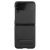 Samsung Galaxy Z Flip3 5G SM-F711B, Plastový zadný kryt, zadný kryt s koženým efektom a stojanom, Nillkin Qin Vegan, čierna farba