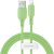 Nabíjací a dátový kábel USB, Lightning, 120 cm, 2400 mA, Baseus Colorful, CALDC-06, svetlozelený