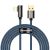 Nabíjací a dátový kábel USB, Lightning, 200 cm, 2400 mA, rýchle nabíjanie, 90 stupňov/decagonal, vzor šnúrky, Baseus Legend, CACS000103, modrá