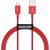 Nabíjací a dátový kábel USB, Lightning, 100 cm, 2400 mA, s ochranou proti zlomeniu, rýchle nabíjanie, PD, Baseus Superior, CALYS-A09, červená