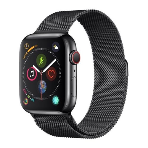 Apple Watch 1-6, SE (38/40 mm), Kovový remienok, Milánsky štýl, Magnetický zámok, Devia Elegant, čierna