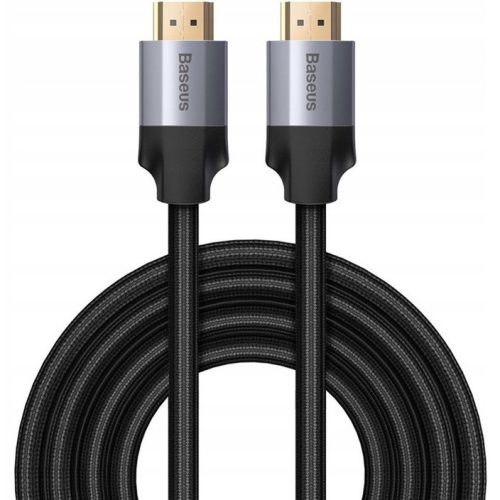 Dátový kábel, HDMI - HDMI, v2.0, 100 cm, 4K, 3D, 60 Hz, Baseus Enjoyment, CAKSX-B0G, čierna/sivá