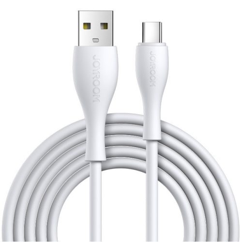 Nabíjací a dátový kábel USB, USB Type-C, 100 cm, 3000 mA, s ochranou proti nárazom, rýchle nabíjanie, Joyroom Bowling M8, S-1030M8, biely