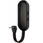 Audio a nabíjací adaptér 3v1, rozdeľovač, Lightning - Lightning nabíjačka - Lightning audio - 3,5 mm jack prevodník, RGB osvetlenie, Baseus Gamo L47, čierna