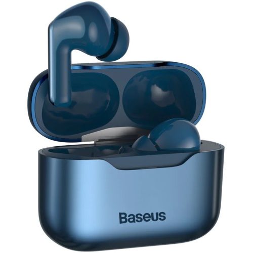 Bluetooth Stereo Headset, v5.1, TWS, nabíjací dok, dotykové ovládanie, potlačenie hluku, Baseus Simu S1 Pro, tmavomodrá