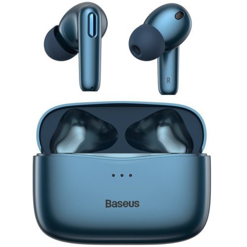 Bluetooth stereo slúchadlá, v5.0, TWS, nabíjací port, dotykové ovládanie, potlačenie šumu, LED, Baseus Simu S2, modré