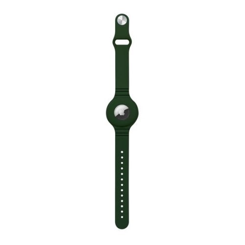 Silikónové puzdro na zápästie Apple AirTag, matne zelené